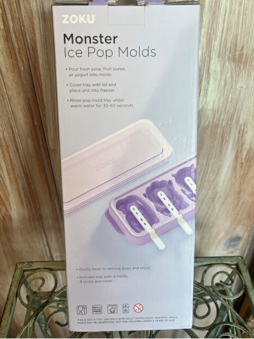 ZOKU Monster Ice Pop Molds SET OF 4 Multi Color NWT - Picture 4 of 5